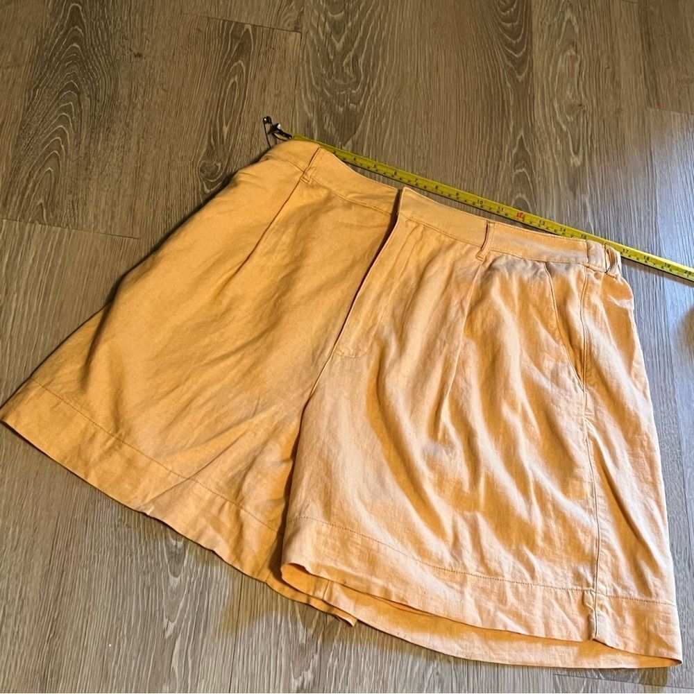 Abercrombie & Fitch linen Bermuda Tailored Orange shorts L NWT - Picture 7 of 14